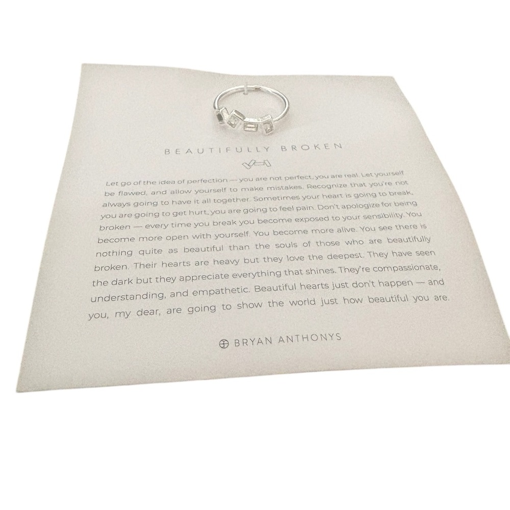 Bryan Anthonys Beautifully Broken Silver Ring with Cube Accents